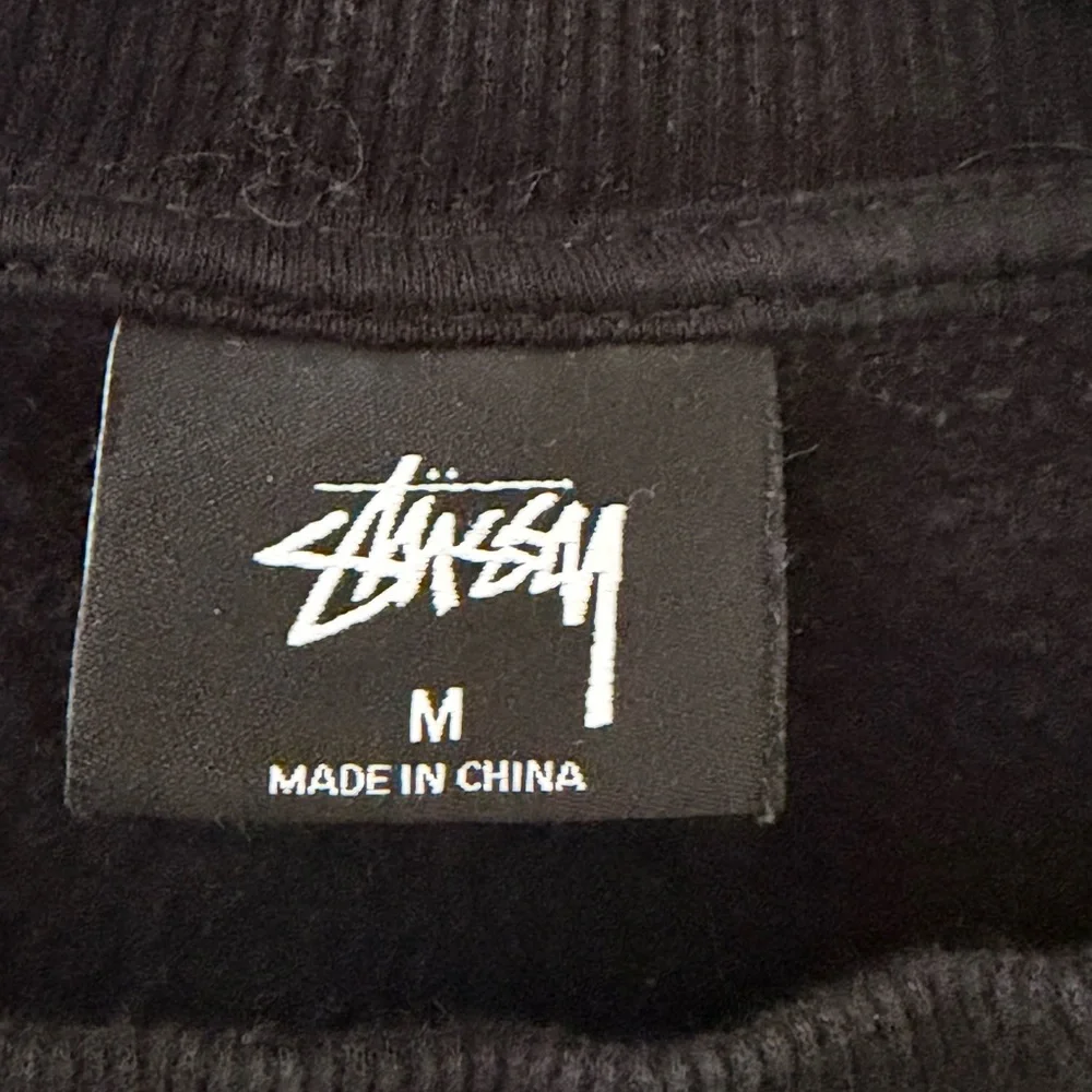 Stussy Black Crewneck with White Script Logo - Picture 8 of 8